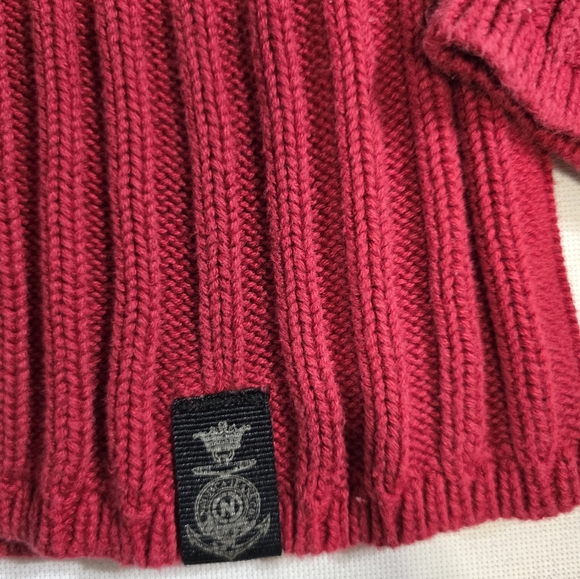 Nautica Jeans Co Red Longsleeve Turtleneck Men's Sweater. Size M - Picture 3 of 4